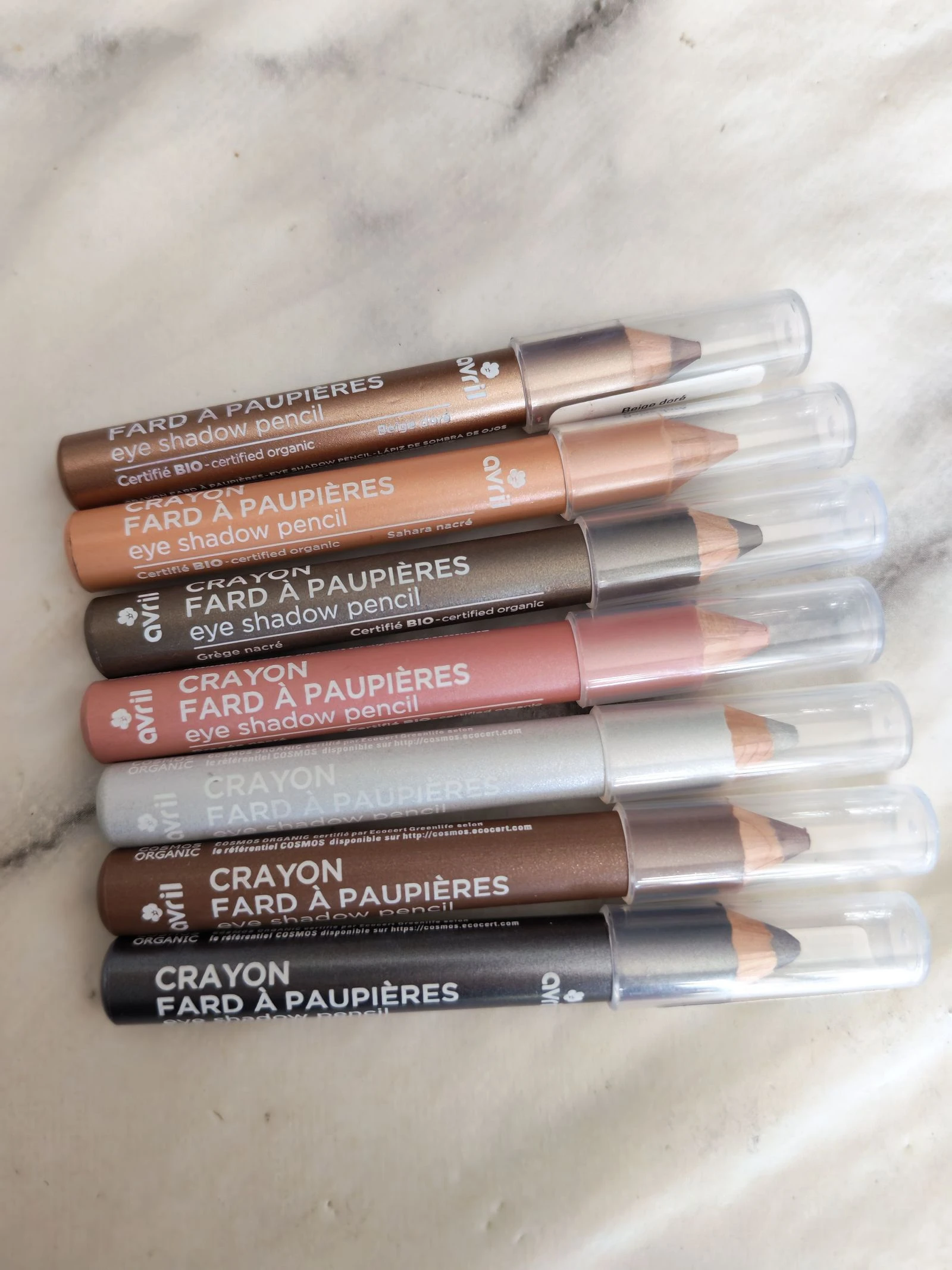 7 crayons fard à paupières Avril bio 